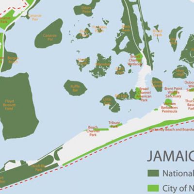 graphic map of Jamaica Bay Parks