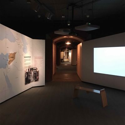 Holocaust Memorial Museum exhibit area