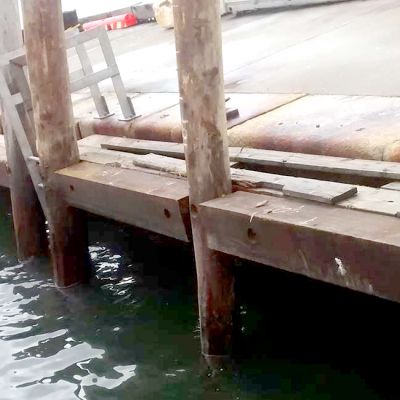 tight view of pier detail